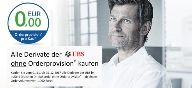 Rund 115.000 Anlage- und Hebelprodukte der UBS ohne Orderprovision* kaufen